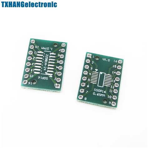 5pcs Sop16 Ssop16 Tssop16 To Dip16 065127mm Ic Adapter Pcb Board Top