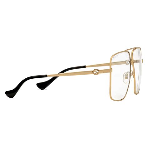 gucci navigator frame sunglasses gold light yellow gucci eyewear avvenice