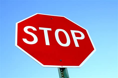 Stop Sign With Blue Sky Picture Free Photograph Photos Public Domain