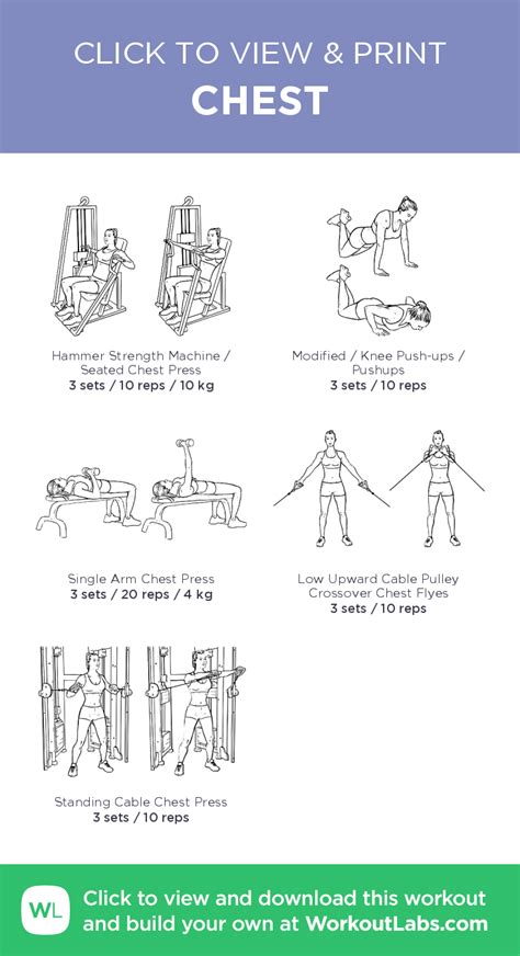Chest Workout Chart Download