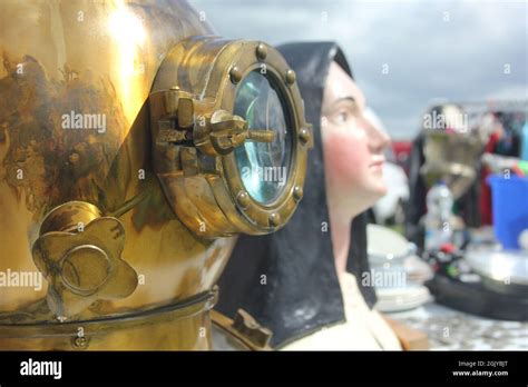Antiques at car boot sale Stock Photo - Alamy