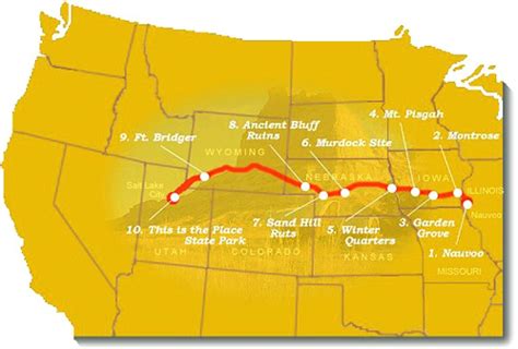 Mormon Pioneer National Historic Trail Illinois To Utah The 1300