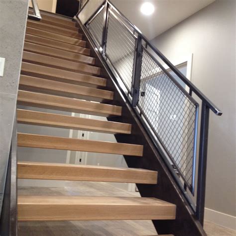 Hand Crafted Steel Mesh Railing By Wacoavenue Fabrication