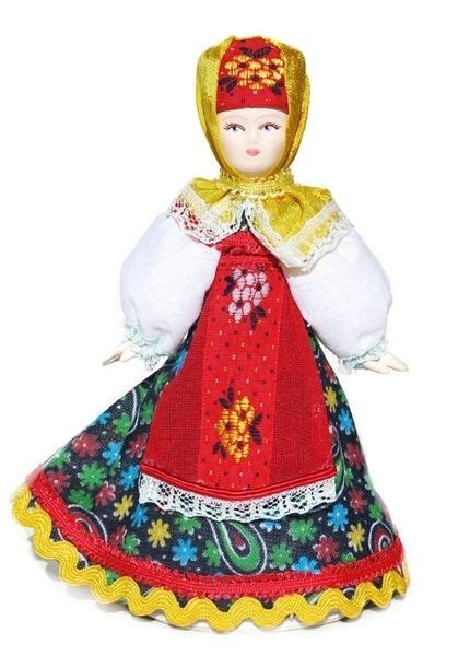 Russian Porcelain Costume Doll Valentina Small Porcelain Dolls