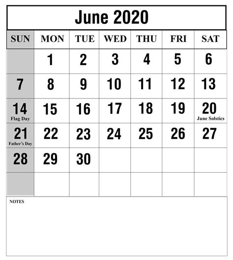 Free Blank June 2020 Calendar June Calendar Printable Printable