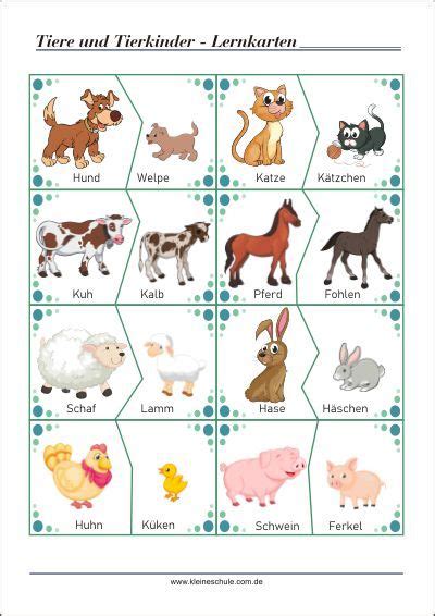 Tiere und ihre Kinder: Lernkarten - Lese- und Sprachförderung für