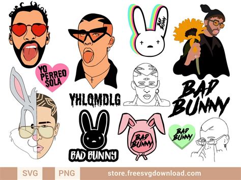 Bad Bunny Svg Free Bad Bunny Logo Svg Bad Bunny Cut File Instant