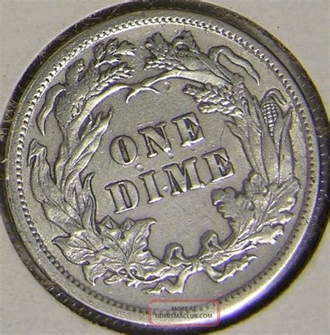 1888 Silver Seated Liberty Dime Aj 059
