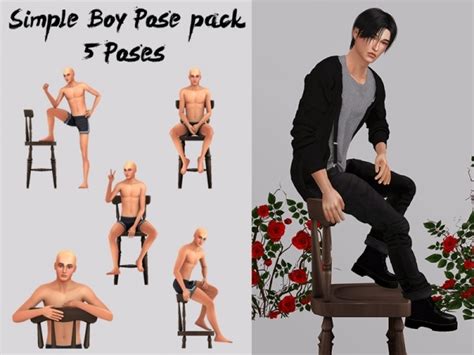 Anonimux Simmers Simple Boy Pose Pack Ts4 The Sims 4 Download