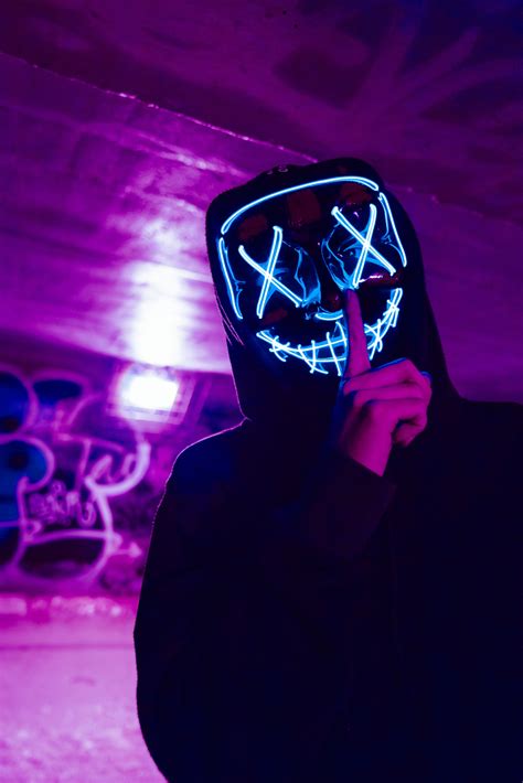 Led Mask Halloween Wallpapers Wallpaper Cave