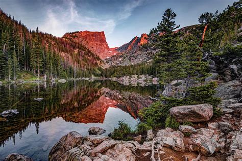 Still Waters Of A Dream Lake Sunrise Rocky Mountain National Park