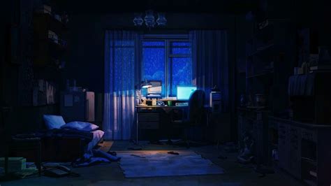 Aesthetic Anime Bedroom Background Night Time Magic Pau