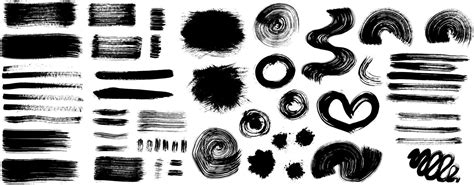 Grunge Black And White Urban Vector Big Set Textures Template Dark