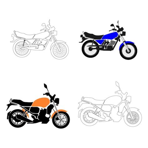 Premium Vector Motorcycle Icon Vector