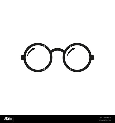 Round Glasses Icon Round Glasses Vector Isolated On White Background Flat Vector Illustration