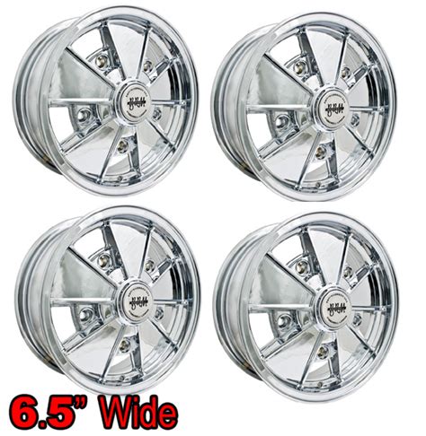 9730 Empi Brm Vw Wheel Chrome Plated 5x205 65 Wide