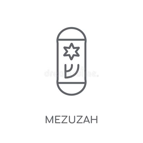 Mezuzah Linear Icon Modern Outline Mezuzah Logo Concept On Whit Stock