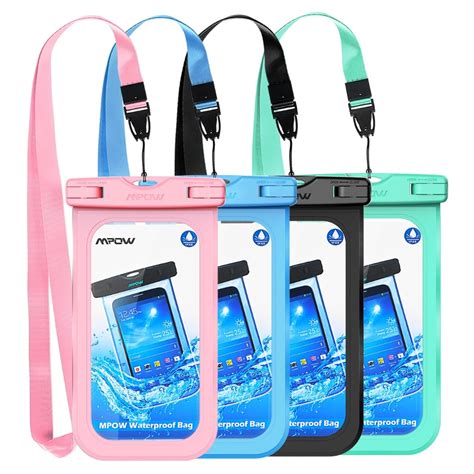 Mpow 4x Ipx8 Waterproof Phone Pouch Bags Swimming Phone Case Underwater