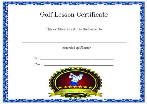 Highlighted below are a few of the most valuable lessons golfers. golf lesson gift certificate template - Benzoh