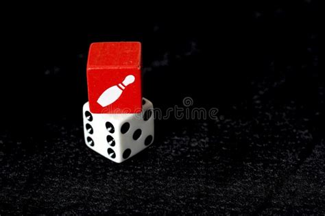 Red And White Dice On Black Background Stock Image Image Of Winning