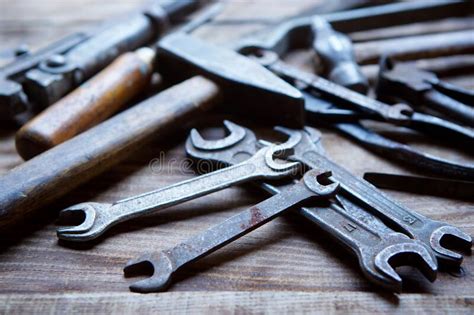 A Set Of Working Vintage Metalwork And Repair Tools Stock Image Image