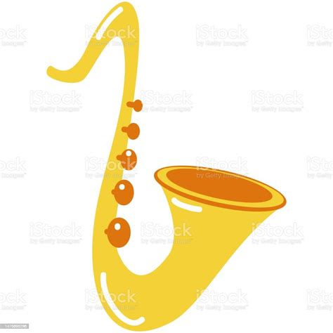 Saxophone Vector Sax Jazz Music Instrument Icon Stock Illustration