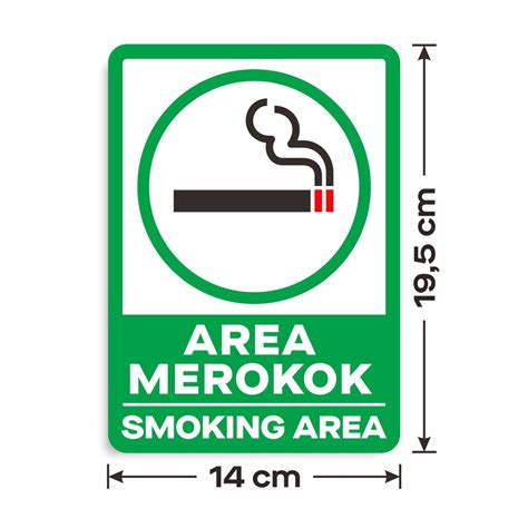 Jual Sticker Sign Vinyl Stiker Area Merokok Smoking Area X Cm Shopee Indonesia