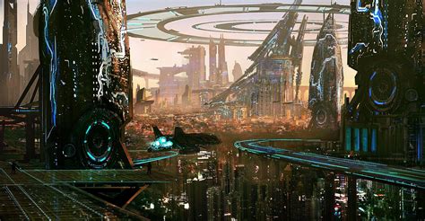 Pin By Ignacioraael On Fictional Concepts 2 Futuristic City Sci Fi