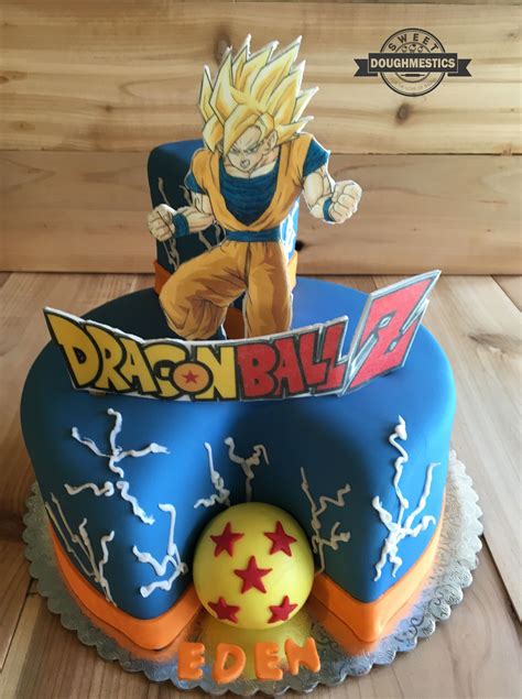 Dragonball z cake complete with handmade shenron, dragonballs and handpainted super saiyan goku. Dragon Ball Z Cake by Sweet Doughmestics | Goku birthday ...