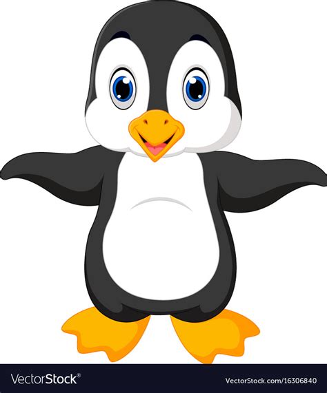 Cute Penguin Cartoon Royalty Free Vector Image