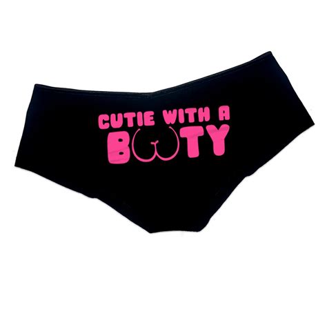 cutie with a booty panties sexy funny slutty booty shorts etsy