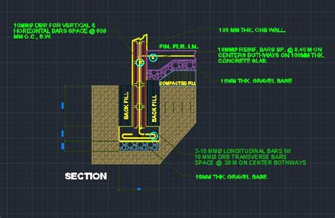 Wall Footing Detail For 2 Storey Residential Plan Cad Files Dwg