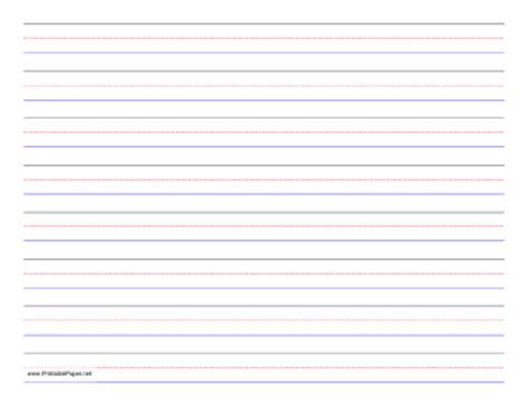 Looking for download printable half inch rule handwriting paper pdf? Printable Penmanship Paper - 8 Colored Lines - Landscape