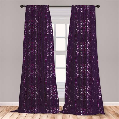 Abstract Curtains 2 Panels Set Dotted Pattern Of Many Size Abstract