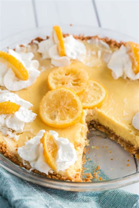 Creamy Lemon Pie With Candied Lemon Slices Kylee Cooks