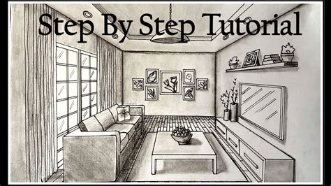 How To Draw A Living Room In One Point Perspective Step By Step Vtomb
