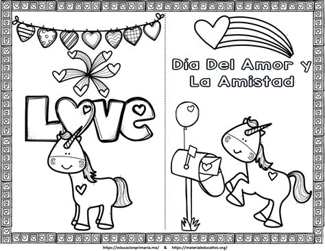 Dibujos Del Dia Del Amor Y La Amistad Para Colorear Paginas Para Images