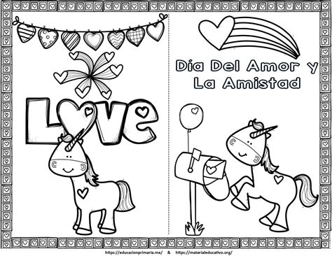 Imagenes Del Dia Del Amor Y La Amistad Para Colorear E Imprimir