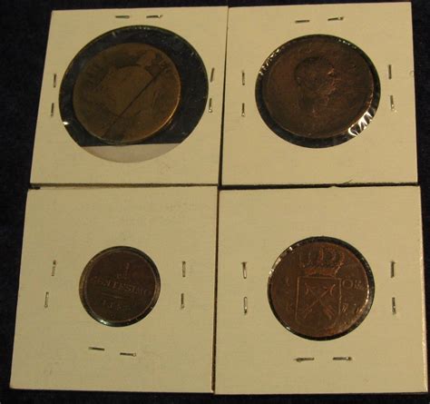 1457 4 Coins 1700s And Early 1800s France Great Britain And Lombardy