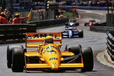 1987 Monaco Gp Ayrton Senna On The Way To His First Of Six Victories
