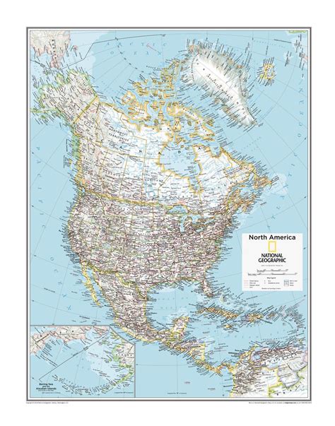 North America Political Map National Geographic Atlas
