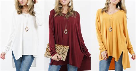 Womens High Low Tunics Only 1299 On Zulily Includes Plus Sizes