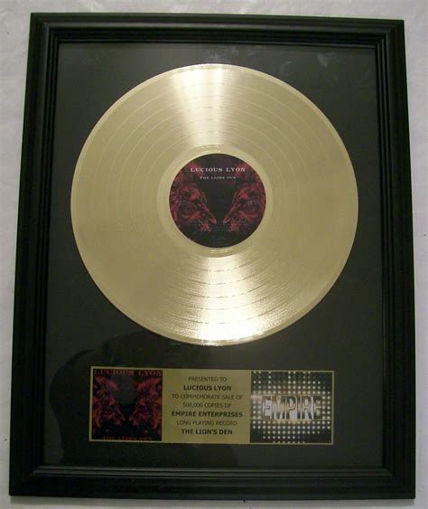 Custom Gold Lp Record Awardtrophy