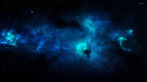 Blue Nebula Illuminating The Darkness Of The Space Wallpaper Space
