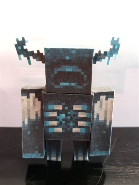 Warden Minecraft Inspired Papercraft Figurine Etsy