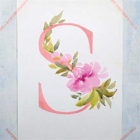 Monogram Floral Watercolor Painting Workshop