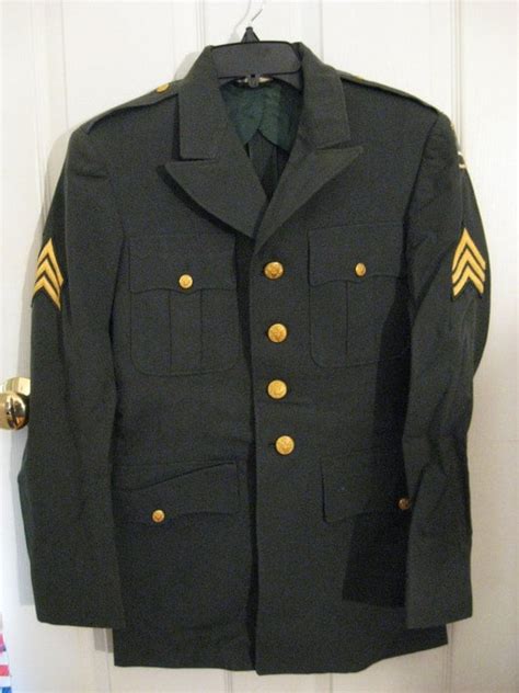 Us Army Military Green Dress Service Uniform Late 50s 1960s