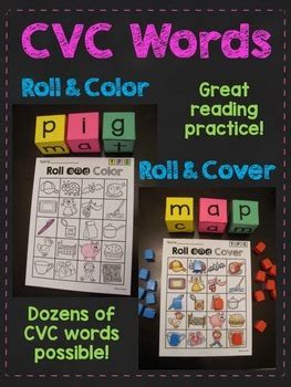 Usually cvc words are the first words to teach when introducing reading by phonics. CVC Words Roll by Miss Giraffe | Teachers Pay Teachers