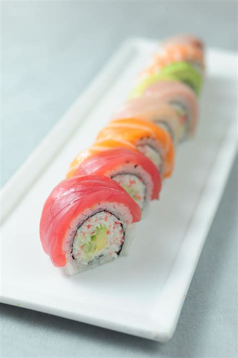 Kabukis Rainbow Roll Creative Dish Food Sushi