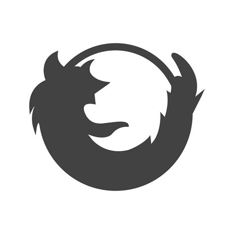 Firefox Logo Glyph Black Icon 330958 Vector Art At Vecteezy